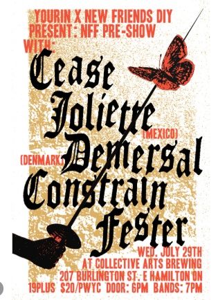 NFF Pre show - Cease / Joliette / Demersal / Constrain / Fester