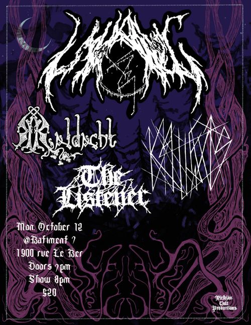 Unyielding Love / Maldacht / The Listener / Kathexis @ Batiment 7 - Monday, October 12th, 2026