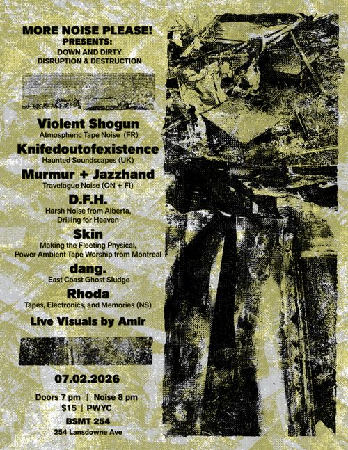 MORE NOISE PLEASE! PRESENTS: DOWN AND DIRTY DISRUPTION & DESTRUCTION