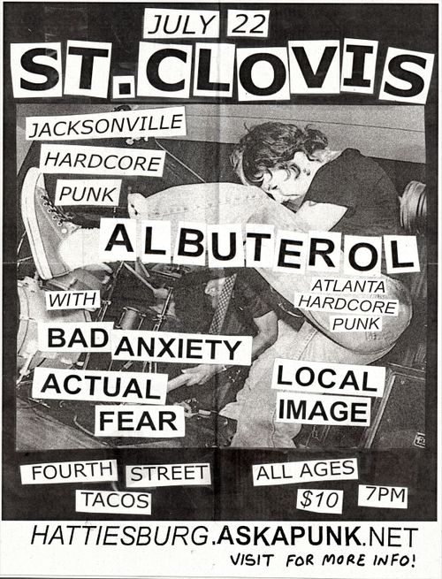ST.CLOVIS (Jacksonville), ALBUTEROL (Atlanta), ACTUAL FEAR, BAD ANXIETY