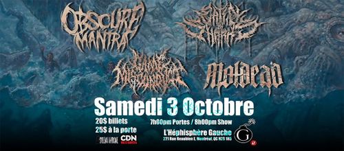 OBSCURE MANTRA + EATEN BY SHARKS + GAME MISCONDVCT + MOLDEAD @ L'HÉMISPHÈRE GAUCHE