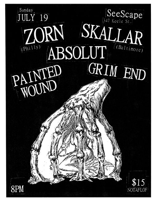 ZORN (Philly) + SKALLAR (Baltimore), ABSOLUT, PAINTED WOUND, GRIM END