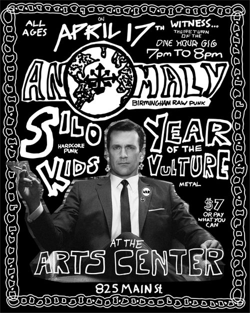 ONE HOUR GIG with ANOMALY (BHAM), SILO KIDS, YEAR OF THE VULTURE