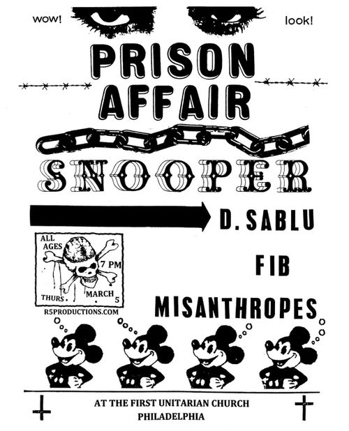 PRISON AFFAIR, SNOOPER, D. SABLU, FIB, MISANTHROPES