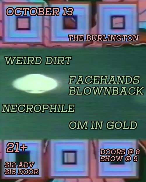 Weird Dirt, FaceHands BlownBack, Necrophile, Om In Gold @ The Burlington