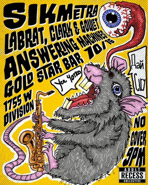 FREE SHOW: SikMetra, Labrat, Clark & Goulet, Answering Machines at Gold Star Bar