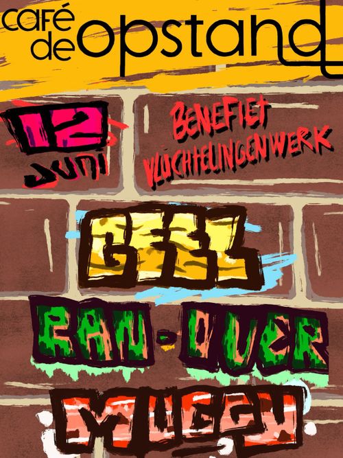 Benefiet avond: Geel, ran-over, muggy 