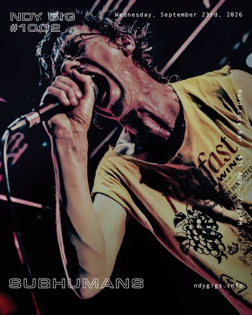 Subhumans (UK) / Bad Waitress /