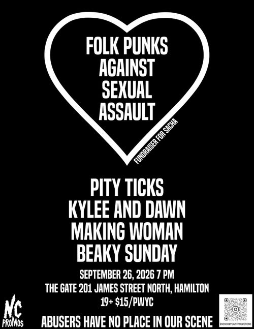 FOLK PUNKS AGAINST SEXUAL ASSAULT: Fundraiser for SACHA
