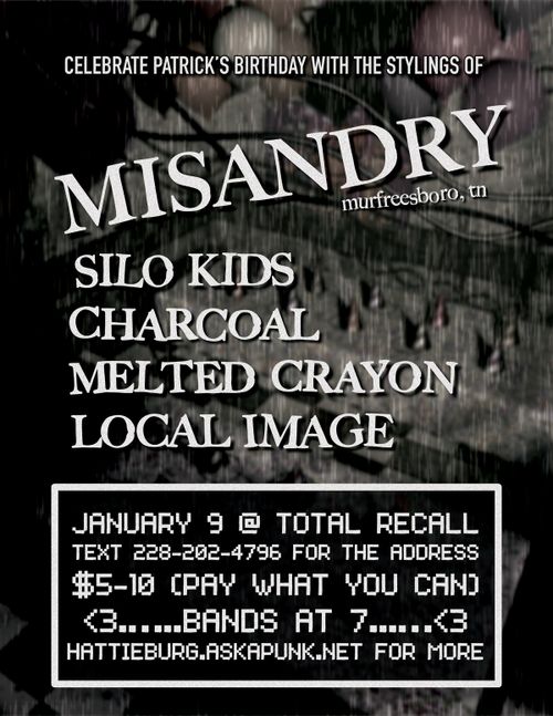 PATTY'S BIRTHDAY BASH - MISANDRY (murfreesboro, tn), CHARCOAL, MELTED CRAYON, LOCAL IMAGE, SILO KIDS