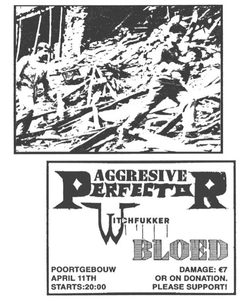 Agressive Perfector (UK) + Witchfukker + BLOED @ Poortgebouw Rotterdam